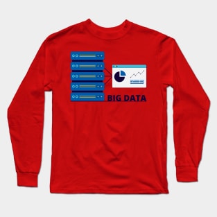 Big data flat illustration design Long Sleeve T-Shirt